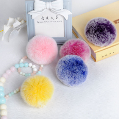 Customized two-tone Rex Rabbit hair balls wholesale multi-color spot mixed batch of color can be customized