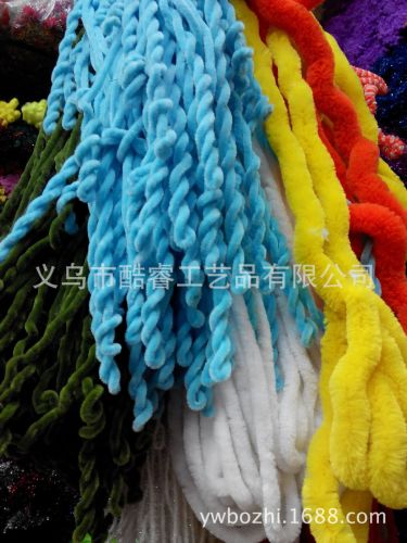 Yiwu Core Crafts Co.， Ltd. Soft Wool Strips Soft Wool Root Pile Strips