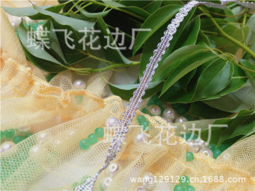 factory direct sales small curved lace， gold and silver silk lace wrapping thread lace