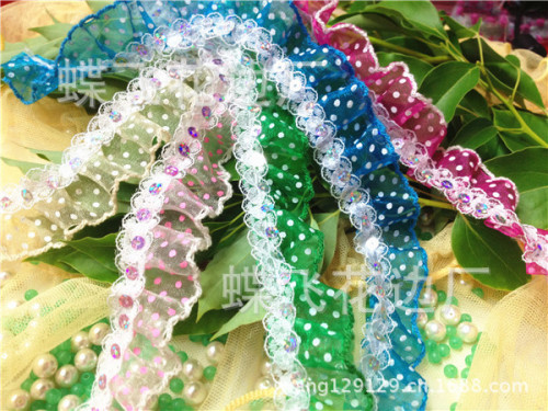 curved bud snow yarn printing point sequins discount wrinkle wrinkle home textile clothing accessories lace
