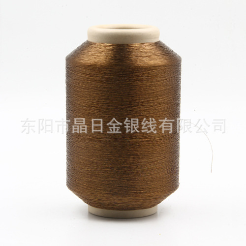 600d polyester color brown metallic yarn l-54-600d