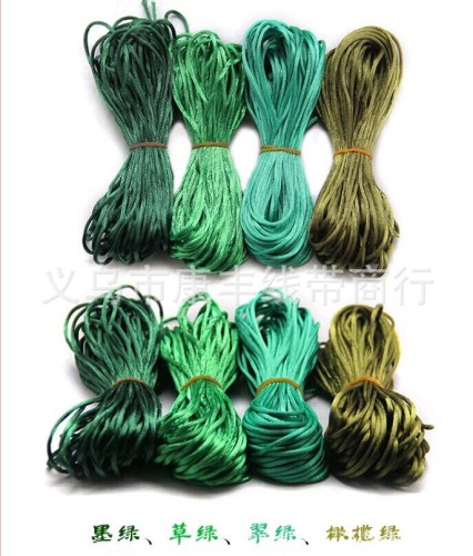 chinese knot cord line 5 multi-color korean silk nylon woven bracelet chinese knot cord
