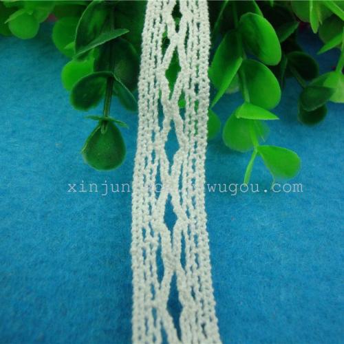 factory wholesale cotton thread bilateral white white lace