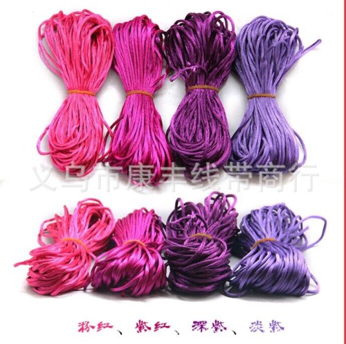chinese knot cord line 5 multicolor korean silk nylon woven bracelet chinese knot cord