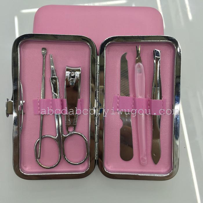 Manicure Nail Clippers Nail Scissors Nail Clipper Set Gift Set 6 piece cosmetic tool steel