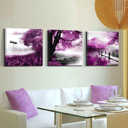 painting craft modern living room bedroom hotel bedside wall-mounted modern decorative landscape ice crystal painting