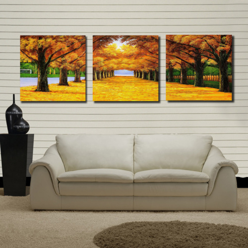 golden avenue landscape series living room sofa background hanging painting glass ice crystal frameless painting