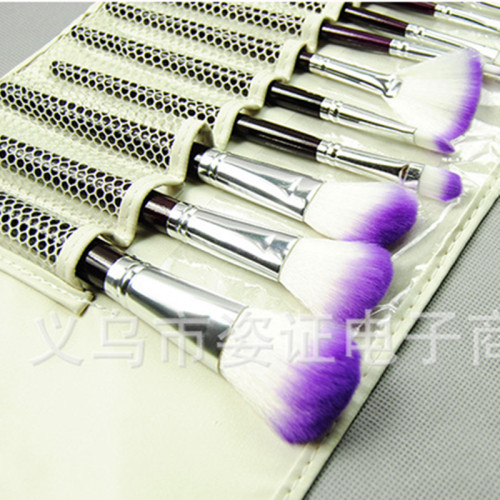 16 Purple Makeup Brushes Set