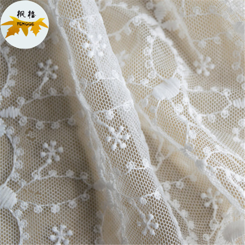 Factory Direct Sales Water Soluble Milk Silk Full Mesh Embroidery Lace