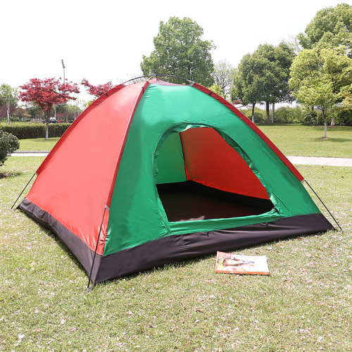 factory direct sales portable manual tent single-layer tent 3-4 people single-layer outdoor camping tent