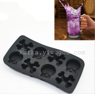 Creative skull bones mode DIY silicone ice cube tray Skull Ice Ice boxes