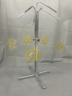 The mobile rack can be lifting and rotating circular tube four arm four oblique arm Xiegua four high-end display