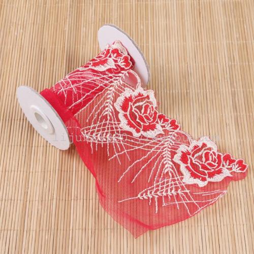 high quality wheat ear embroidery peony mesh lace lace fabric accessories wholesale