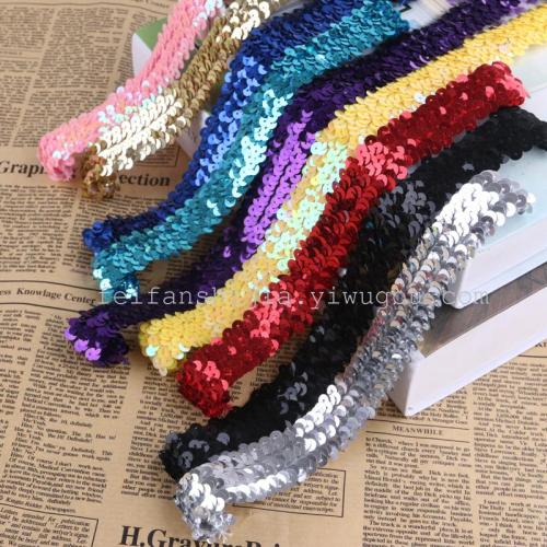 sequin lace ethnic lace/dance clothing accessories/sequin hanging edge elastic sequin lace