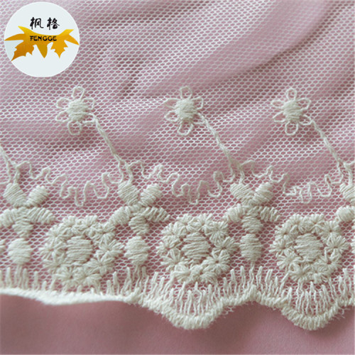 Factory Direct Sales All-Match Hot Selling Mesh Lace Embroidery Lace Pure Cotton Flower Accessories