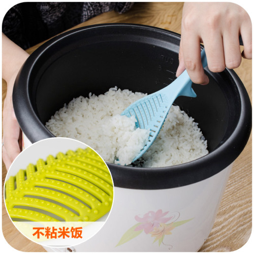 drainable leaf rice spoon standing non-stick rice washing machine rice spoon colander