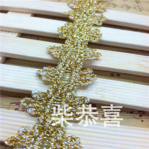 [factory direct sales] spot supply gold silk double-sided wavy edge/spot supply all kinds of gold and silver silk lace