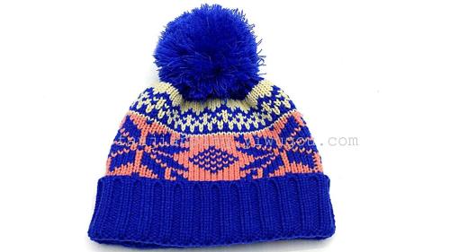 Winter Hat Women‘s Winter Korean Style Trendy Star Knitted Wool Hat Warm Earflaps Cap Toe Cap 
