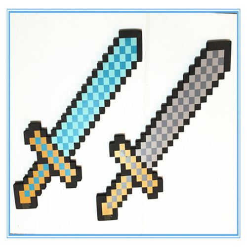 my world toy sword axe blue gray diamond pick mosaic gun factory direct