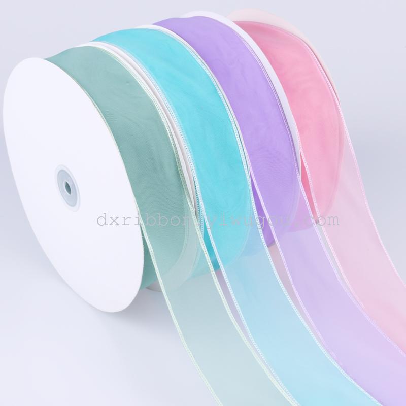 Gift packaging color ribbon transparent decorative snow yarn...