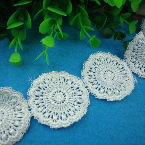 lace round water soluble embroidery polyester exquisite workmanship 4.5cm