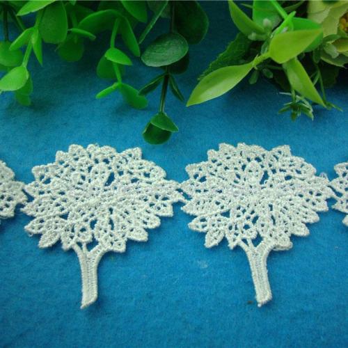 White Small Tree Lace Manufacturer 5cm Polyester Embroidery Water Soluble Lace