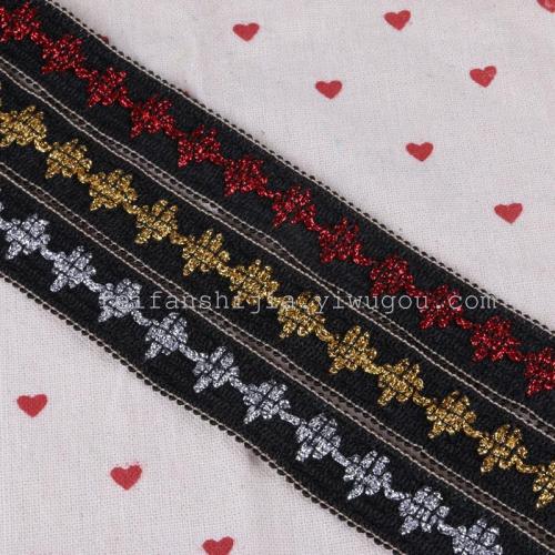 gold and silver silk lace clothing accessories boud edage belt polyester lace