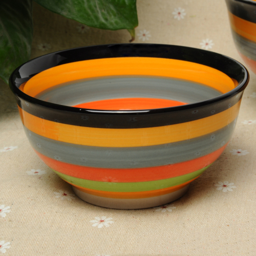 health porcelain rainbow bowl ceramic bowl 4.5-inch/5.5-inch lucky bowl wholesale