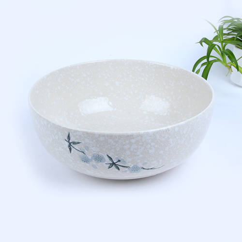 High-Grade Snowflake Glazed Ceramic Tableware 8.5-Inch Korean Soup Bowl Quantity Discount 