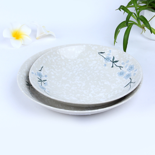 snowflake ceramic meal plate meal tray soup plate 7-inch 8-inch meal tray wholesale quantity discount household hotel exclusive