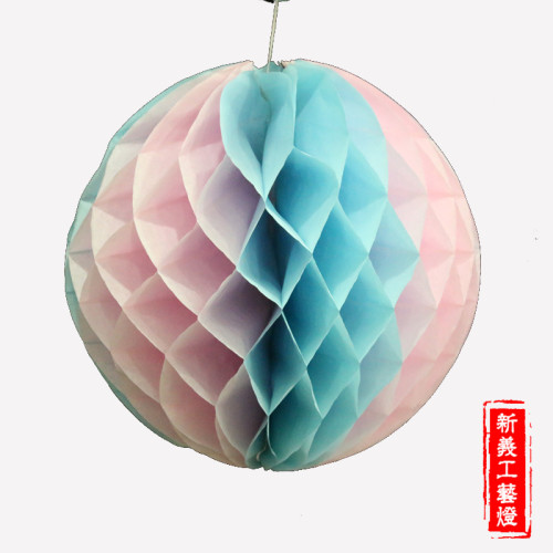 Paper Flower Ball Colored Honeycomb Ball 25cm Paper Lantern Wedding Room Party Decoration for Wedding Scene
