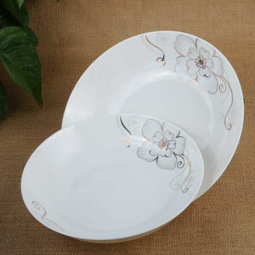 Ceramic Deep Soup Plate Fruit Plate Gift Tableware Wholesale for Shopping Malls and Supermarkets