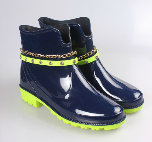 Fashion Foreign Trade Women‘s Rain Boots PVC Women‘s Short Rain Boots Spring and Autumn Women‘s Rain Boots Rainy Outdoor Antiskid Shoe