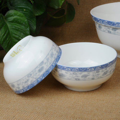 Korean Bone China Chinese Style Bowl High-Grade in-Glaze Decoration Korean Style Bowl Ceramic Bowl Wholesale