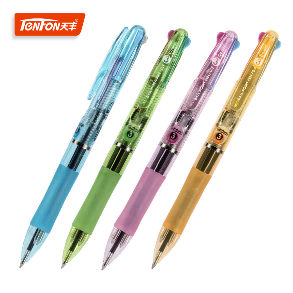 Supply tenfon B - 5163 multi-color ball-point pen Transparent beating ...