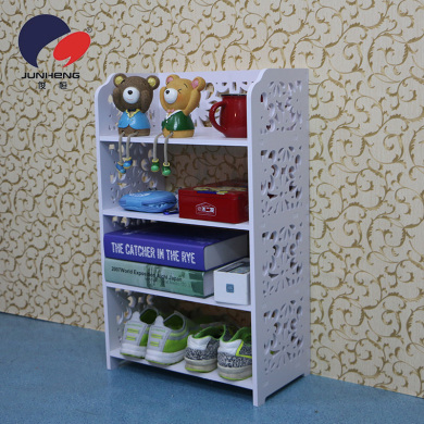 木塑板雕花四层架 防水搁板层架隔板置物架zw072