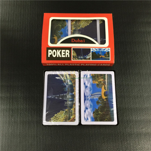 poker manufacturers foreign trade plastic playing cards dubai poker customized national landscape setting poker