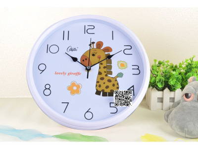 Compas fashion simple creative fashion cute cartoon wall clock clock mute bedroom wall clock