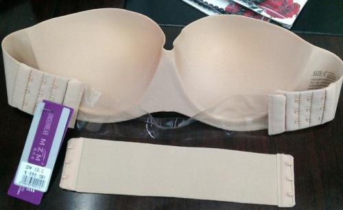 One-Piece Bra 2 Pairs of Straps Transparent and Cloth