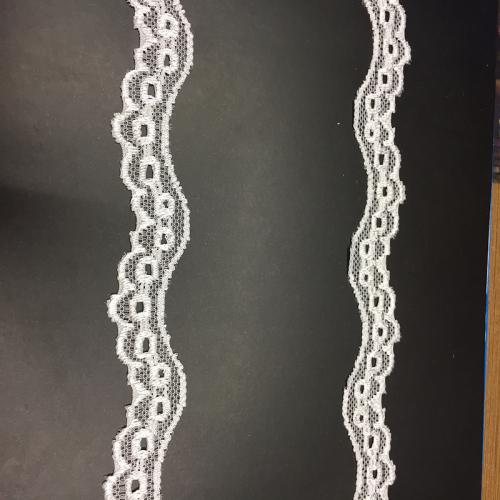 cotton lace white unilateral lace