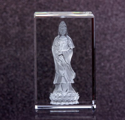 3D crystal inside the goddess of mercy cultural gifts religious beliefs are not customized