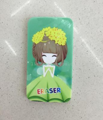 Cartoon flower girl eraser ultra practical TPR eraser rubber block students