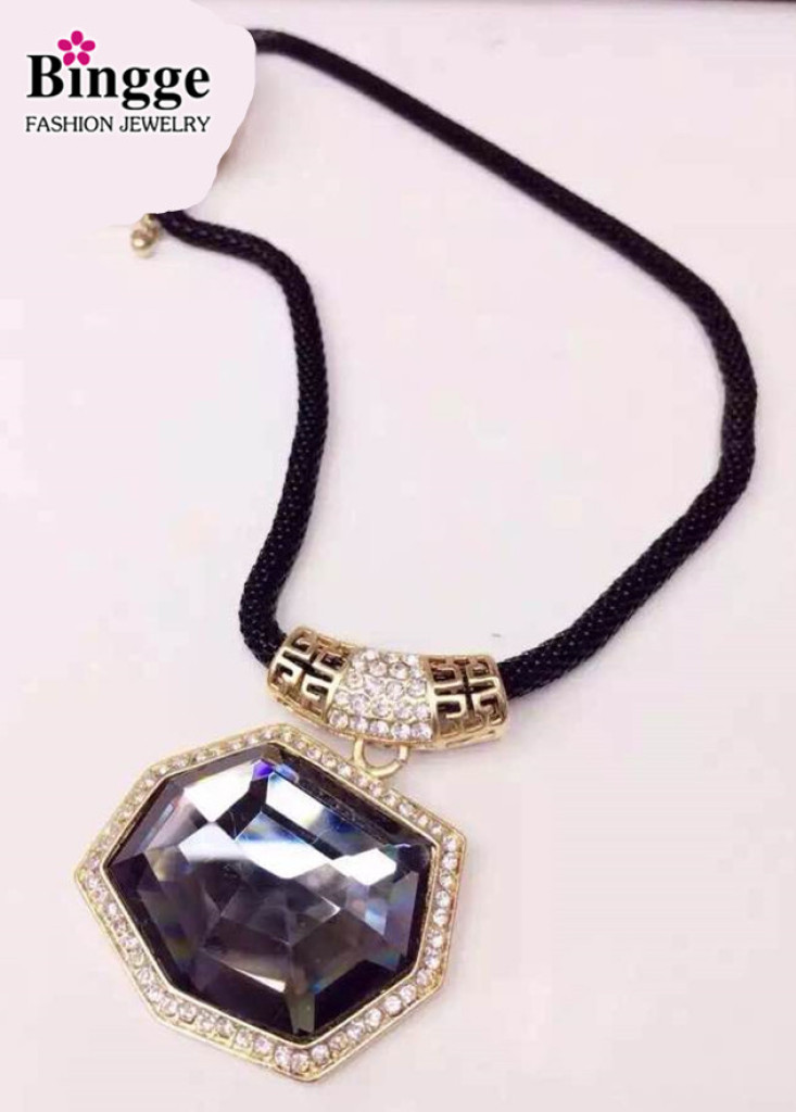 玻璃钻 夸张项链 毛衣链_bingge(宾格饰品)_义乌国际商贸城一区_义乌