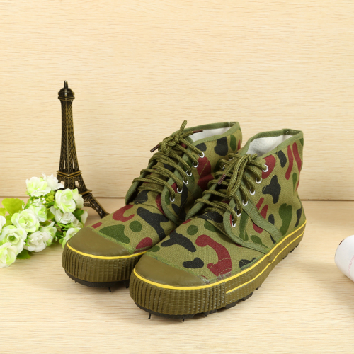 high-top camouflage training shoes， sichuan army liberation shoes factory direct