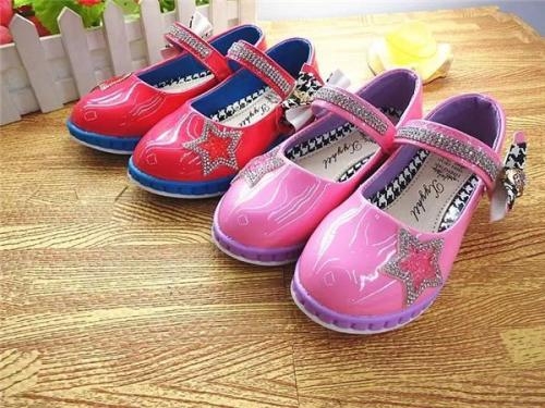 children‘s shoes girls‘ leather shoes spring 2015 new korean princess shoes square mouth rhinestone single shoes small middle children