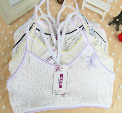Supply New cotton wrapped chest bow double with sponge bra bra