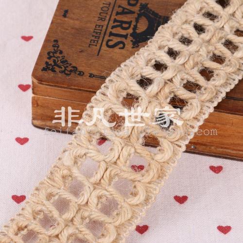 Hemp Rope Strip Line Lace Knitted Belt Shoes Crafts Accessories
