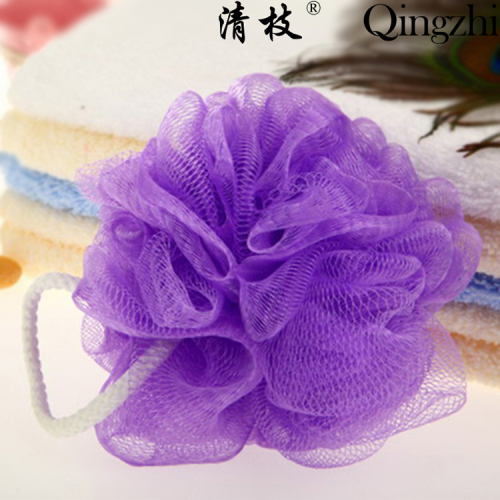 [Qing Zhi] Mesh Sponge Monochrome Mesh Sponge Common Style Loofah Customized Wholesale Hot Sale Shower Net Ball
