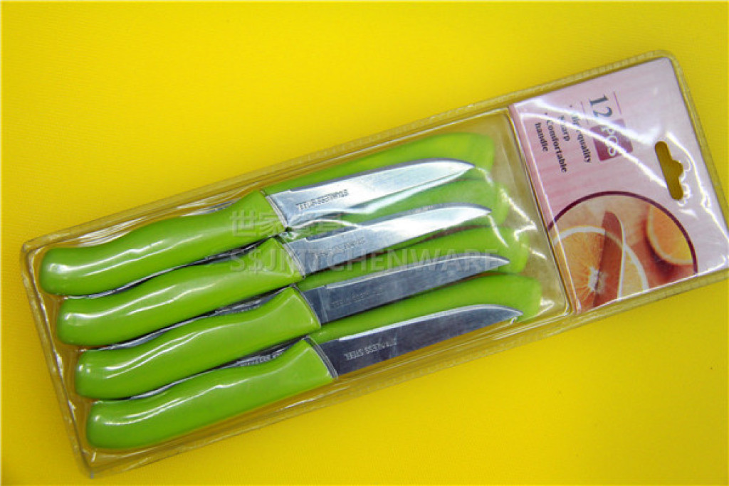 high - grade fruit knife, plastic handle card with stainless
