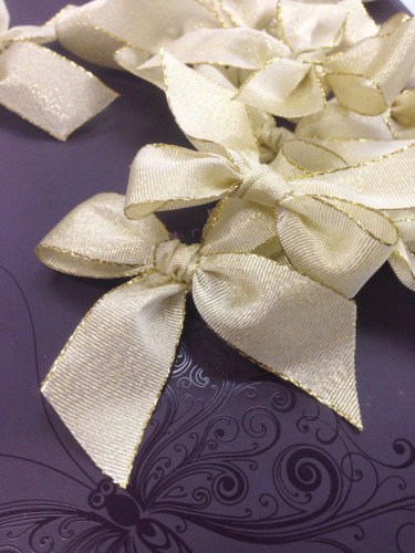 gold ribbon bow gift box packaging decoration